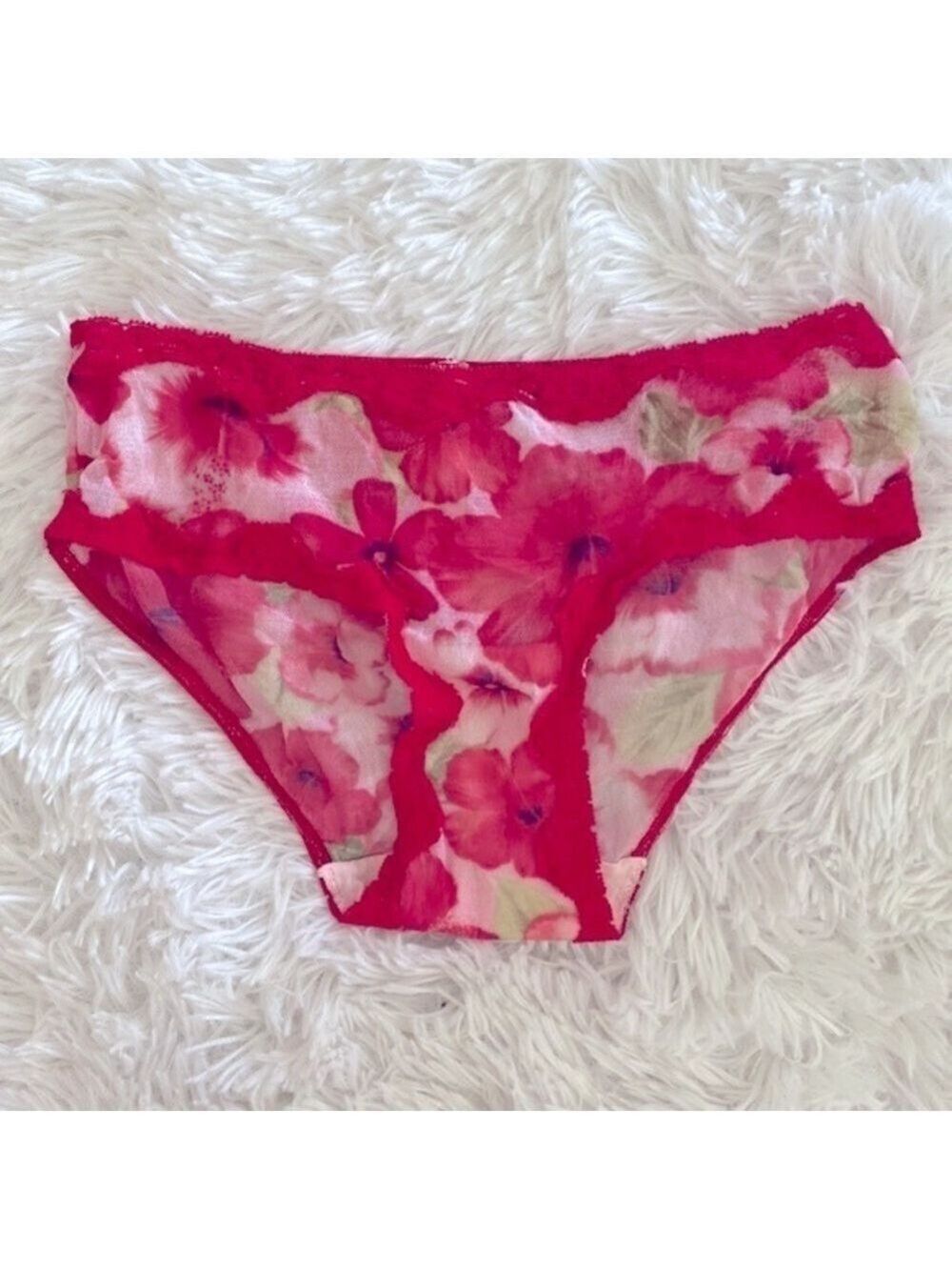 Vintage Y2K Victoria’s Secret poppies micro mesh bikini cut panties